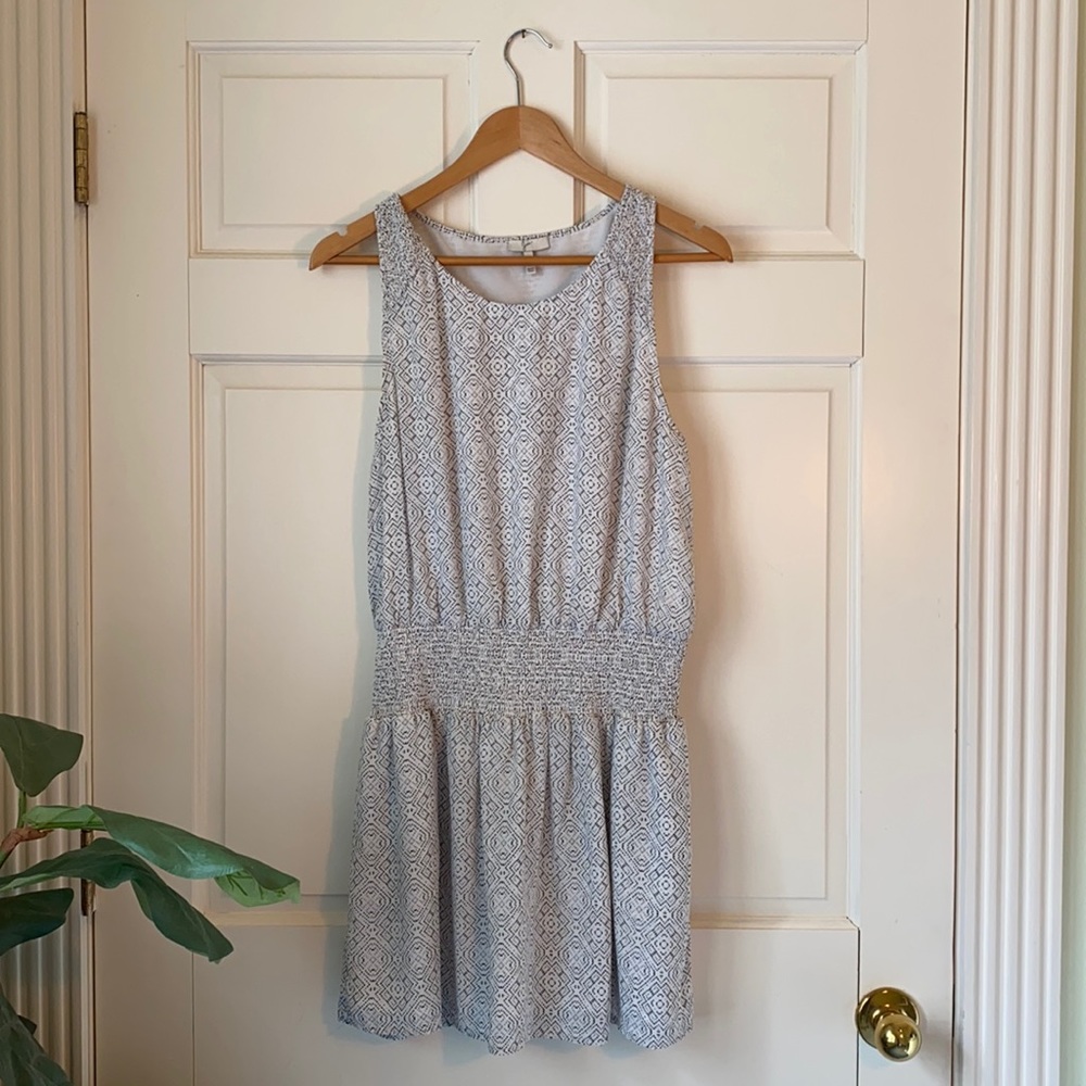 Breezy black & white cinched middle dress by Joie